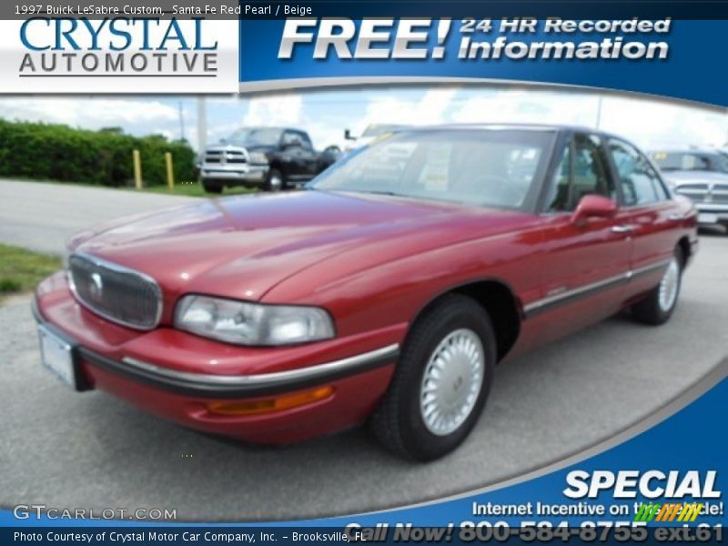 Santa Fe Red Pearl / Beige 1997 Buick LeSabre Custom