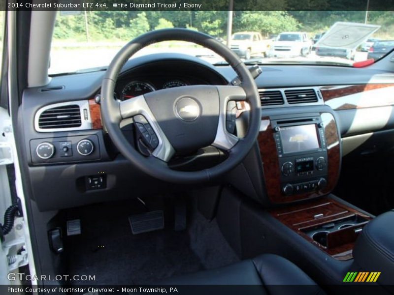 White Diamond Tricoat / Ebony 2014 Chevrolet Suburban LTZ 4x4