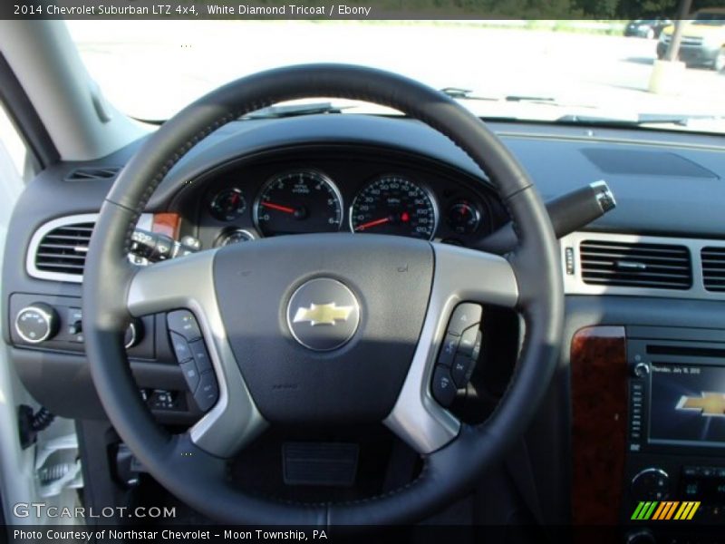White Diamond Tricoat / Ebony 2014 Chevrolet Suburban LTZ 4x4