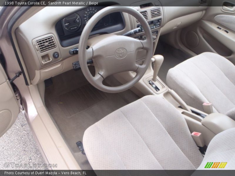 Beige Interior - 1998 Corolla CE 