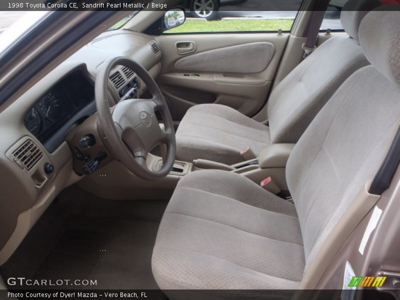 Front Seat of 1998 Corolla CE