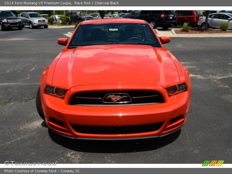 Race Red / Charcoal Black 2014 Ford Mustang V6 Premium Coupe