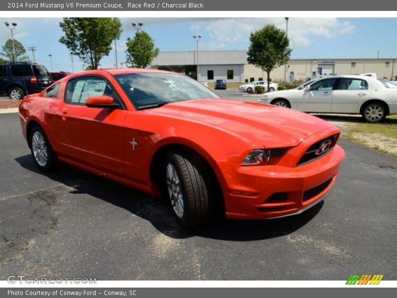 Race Red / Charcoal Black 2014 Ford Mustang V6 Premium Coupe