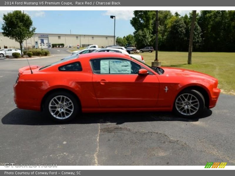 Race Red / Charcoal Black 2014 Ford Mustang V6 Premium Coupe