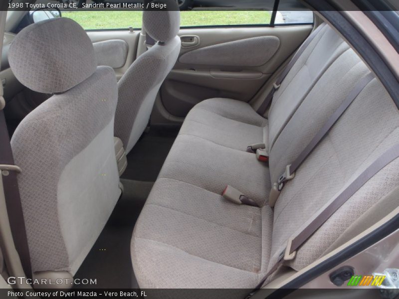 Rear Seat of 1998 Corolla CE