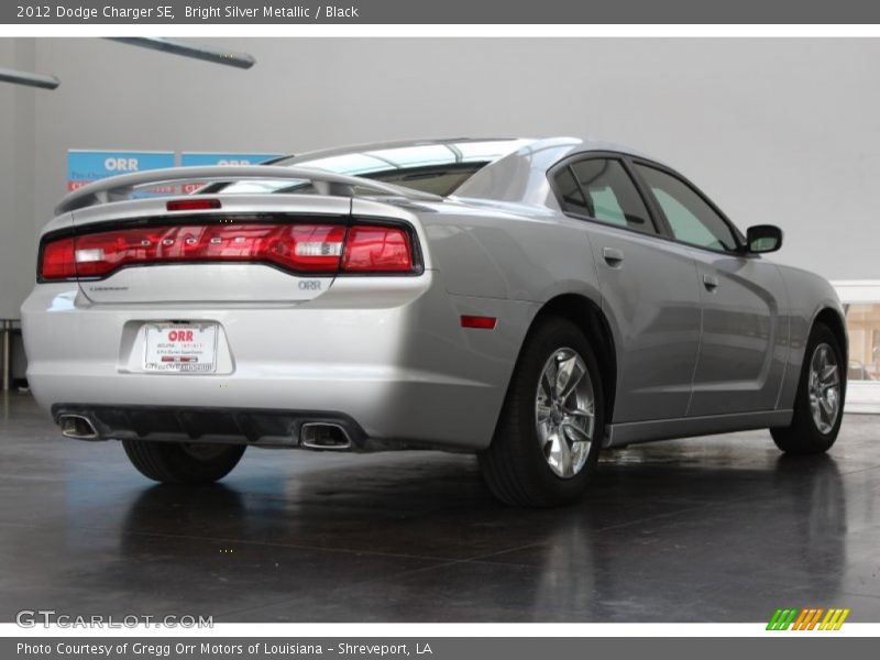 Bright Silver Metallic / Black 2012 Dodge Charger SE