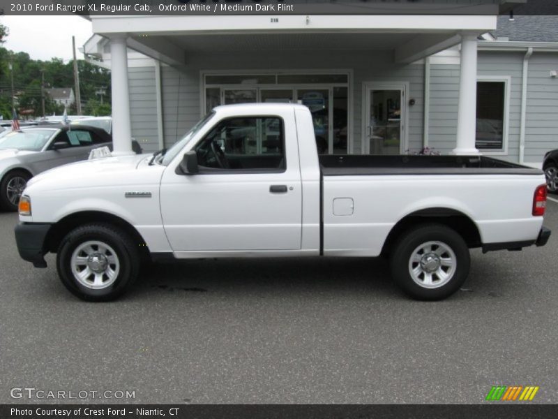 Oxford White / Medium Dark Flint 2010 Ford Ranger XL Regular Cab