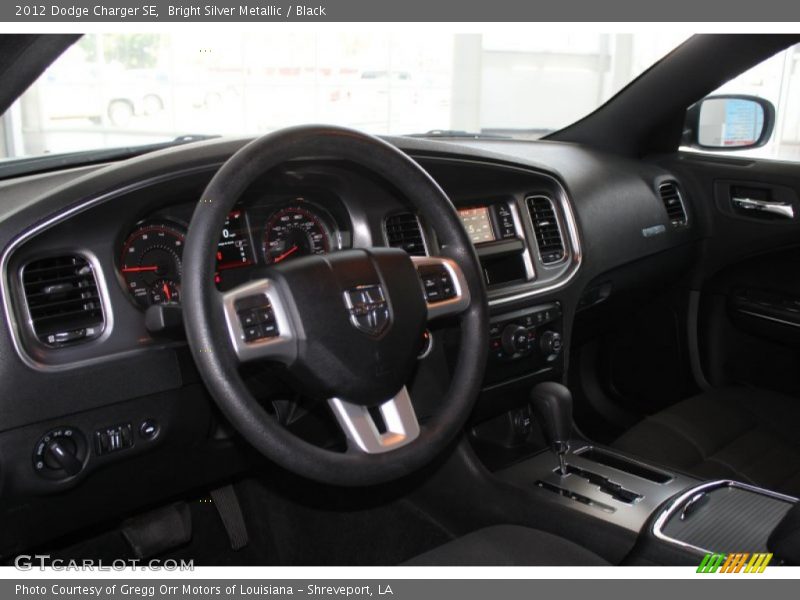 Bright Silver Metallic / Black 2012 Dodge Charger SE
