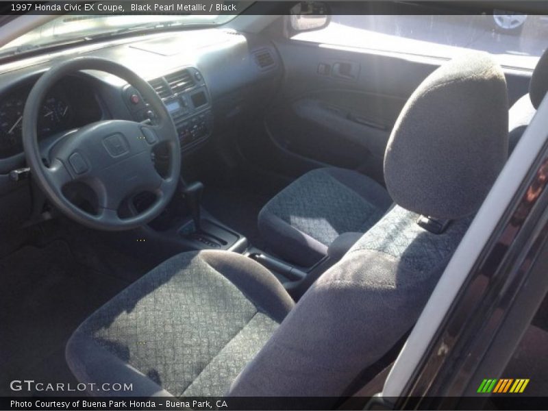 Black Pearl Metallic / Black 1997 Honda Civic EX Coupe