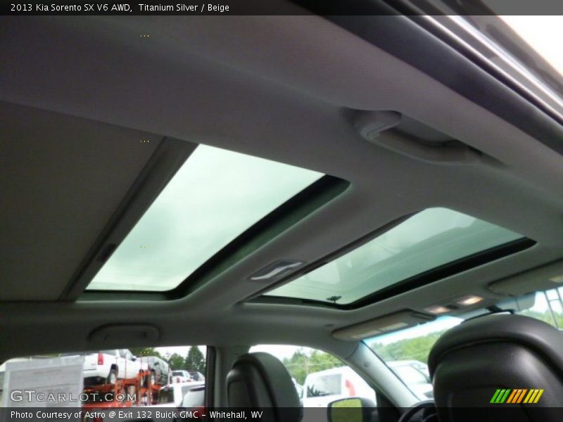 Sunroof of 2013 Sorento SX V6 AWD