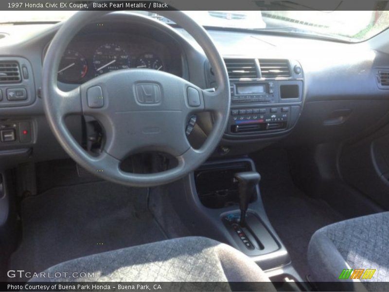 Black Pearl Metallic / Black 1997 Honda Civic EX Coupe