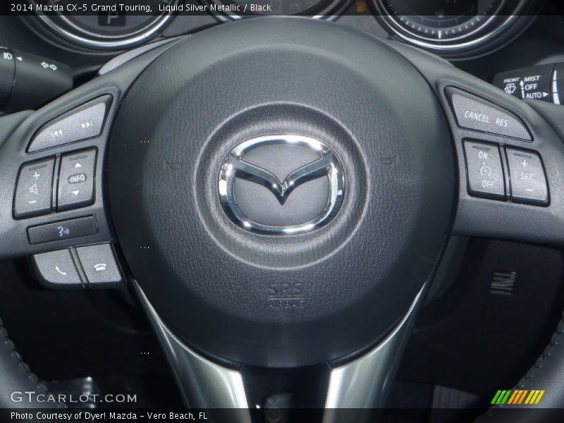 Liquid Silver Metallic / Black 2014 Mazda CX-5 Grand Touring