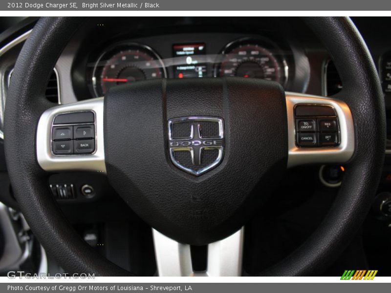 Bright Silver Metallic / Black 2012 Dodge Charger SE
