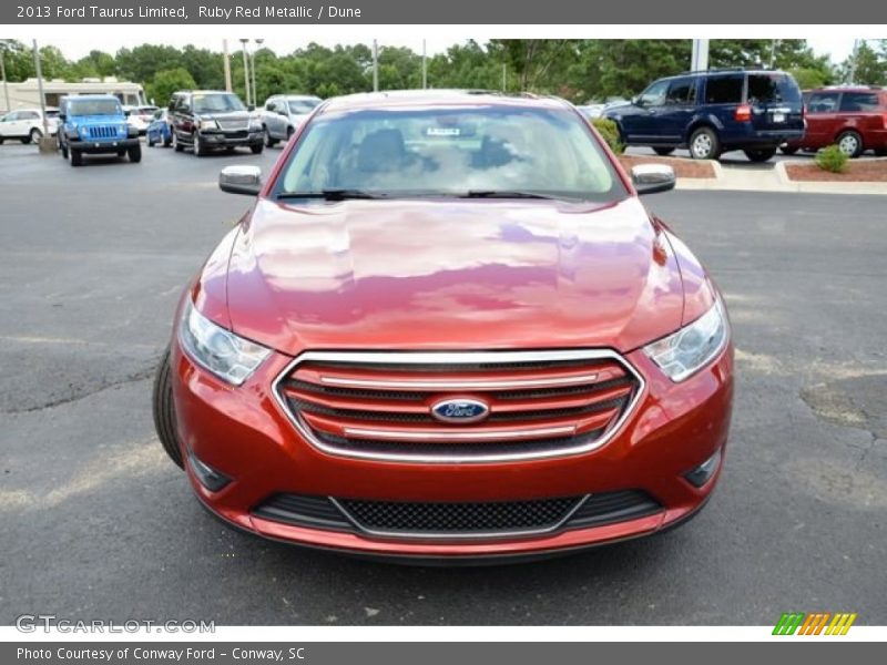 Ruby Red Metallic / Dune 2013 Ford Taurus Limited