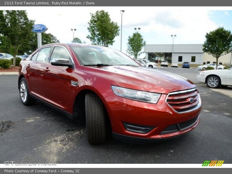 Ruby Red Metallic / Dune 2013 Ford Taurus Limited