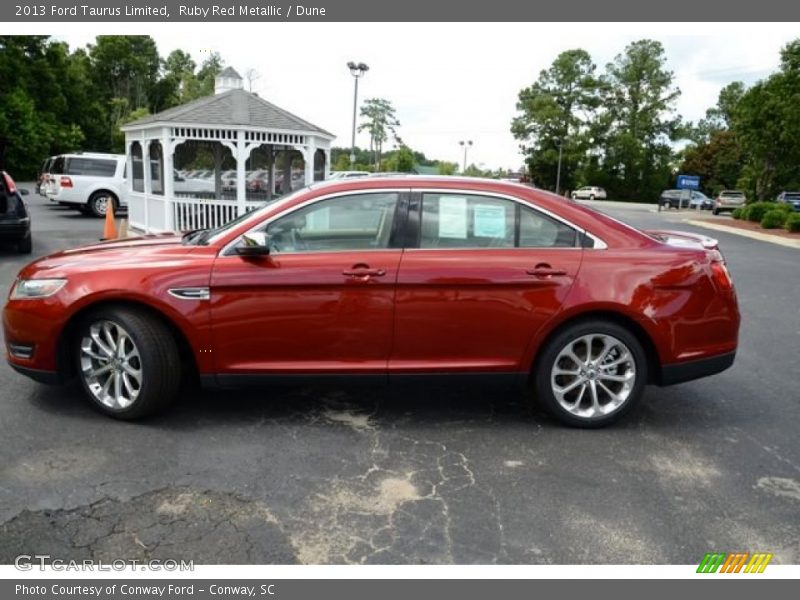 Ruby Red Metallic / Dune 2013 Ford Taurus Limited