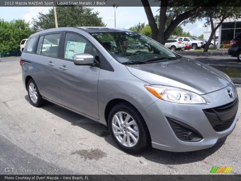 Liquid Silver Metallic / Black 2013 Mazda MAZDA5 Sport