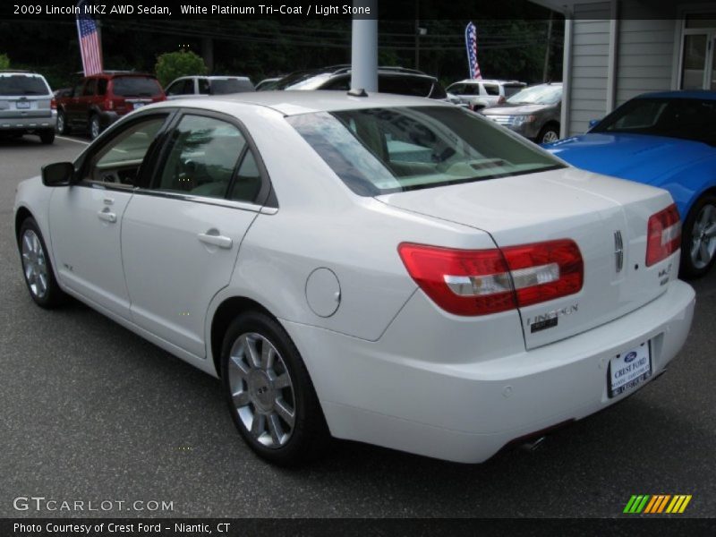 White Platinum Tri-Coat / Light Stone 2009 Lincoln MKZ AWD Sedan