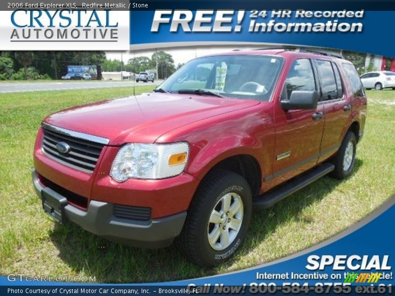 Redfire Metallic / Stone 2006 Ford Explorer XLS