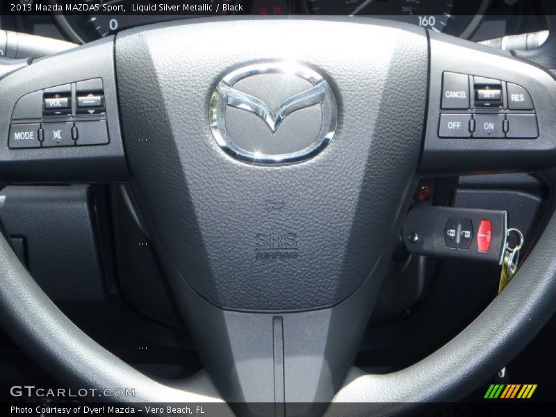 Liquid Silver Metallic / Black 2013 Mazda MAZDA5 Sport