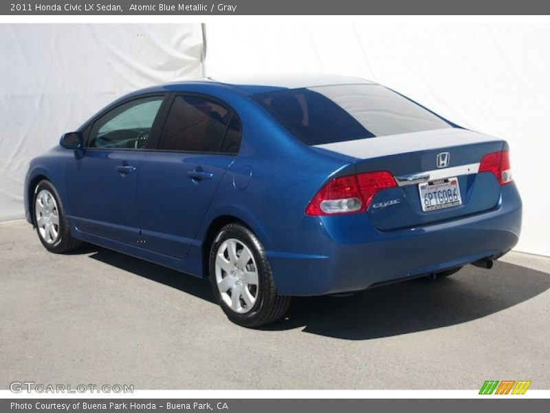 Atomic Blue Metallic / Gray 2011 Honda Civic LX Sedan