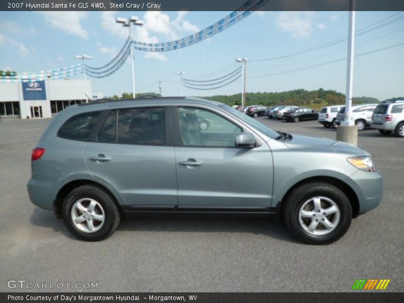Steel Gray / Gray 2007 Hyundai Santa Fe GLS 4WD