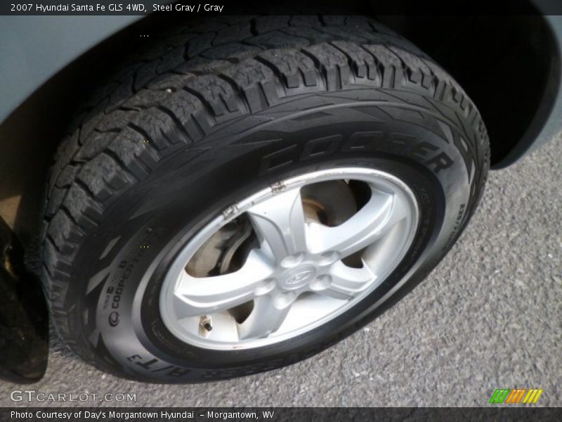 Steel Gray / Gray 2007 Hyundai Santa Fe GLS 4WD