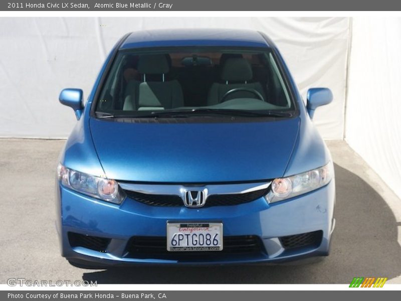 Atomic Blue Metallic / Gray 2011 Honda Civic LX Sedan