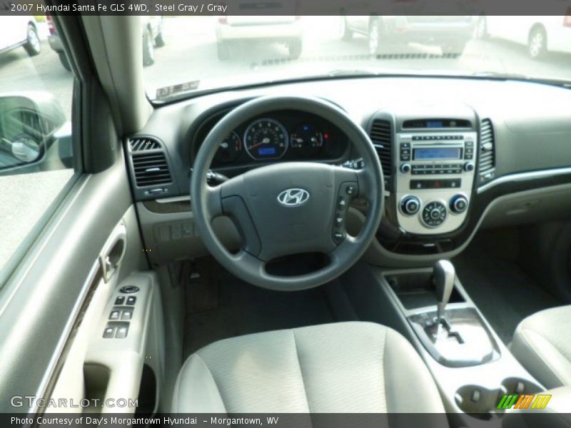 Steel Gray / Gray 2007 Hyundai Santa Fe GLS 4WD