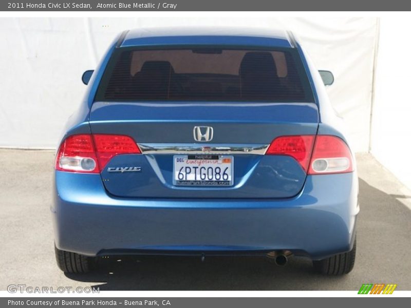 Atomic Blue Metallic / Gray 2011 Honda Civic LX Sedan