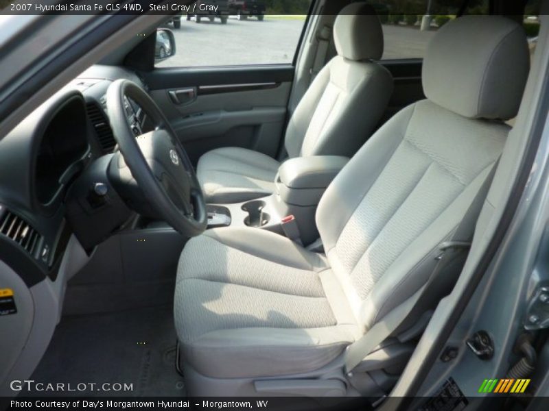 Steel Gray / Gray 2007 Hyundai Santa Fe GLS 4WD