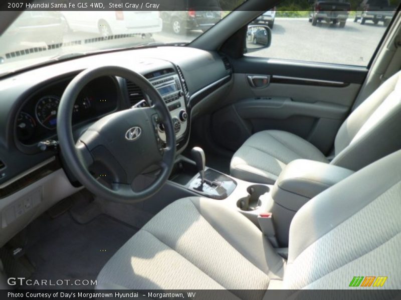 Steel Gray / Gray 2007 Hyundai Santa Fe GLS 4WD