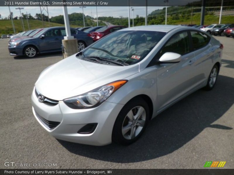 Shimmering Silver Metallic / Gray 2011 Hyundai Elantra GLS