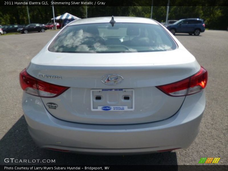 Shimmering Silver Metallic / Gray 2011 Hyundai Elantra GLS