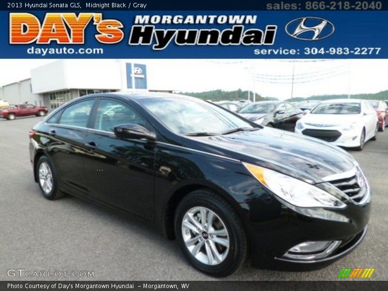 Midnight Black / Gray 2013 Hyundai Sonata GLS