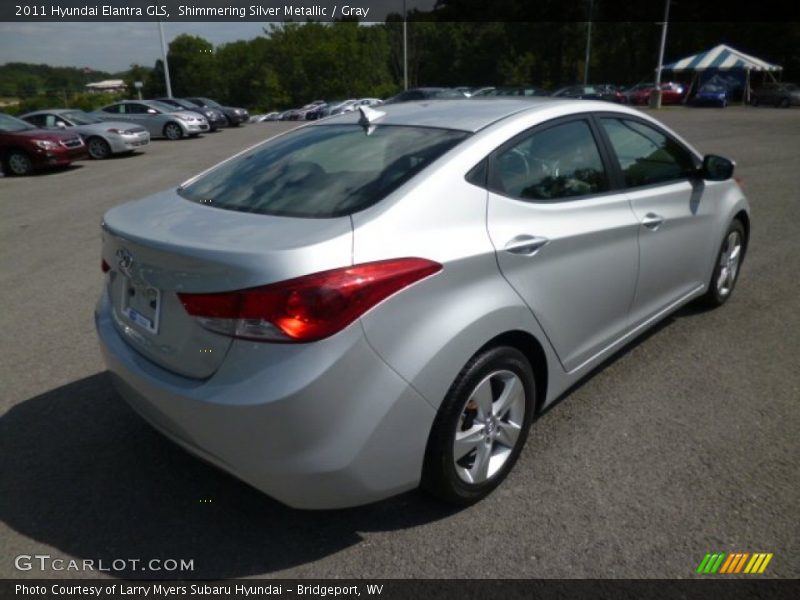Shimmering Silver Metallic / Gray 2011 Hyundai Elantra GLS