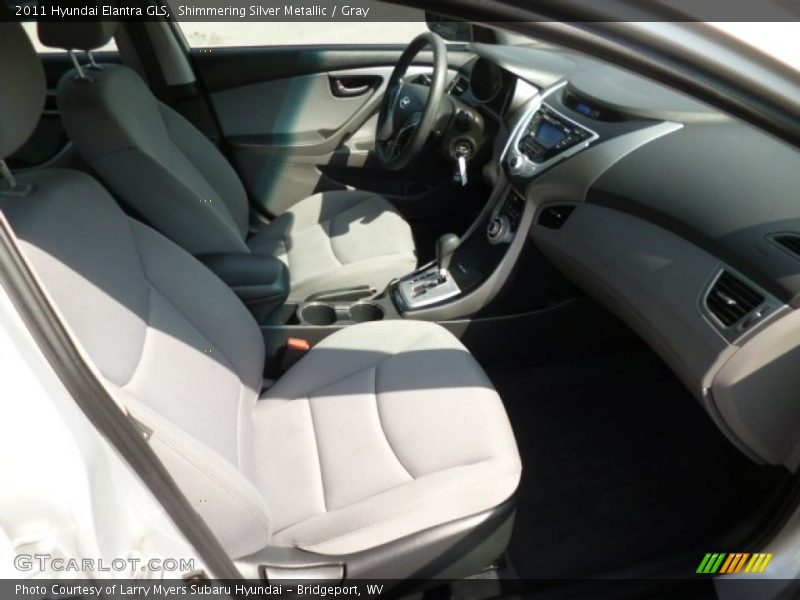 Shimmering Silver Metallic / Gray 2011 Hyundai Elantra GLS