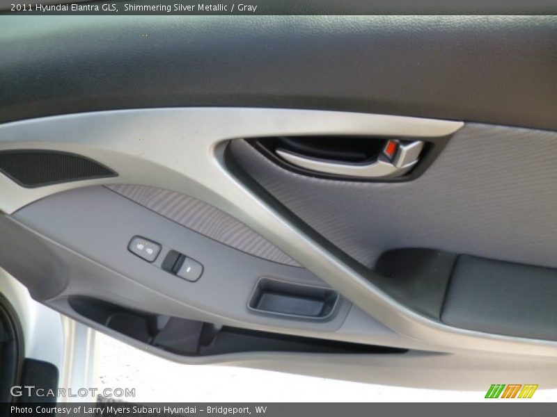Shimmering Silver Metallic / Gray 2011 Hyundai Elantra GLS