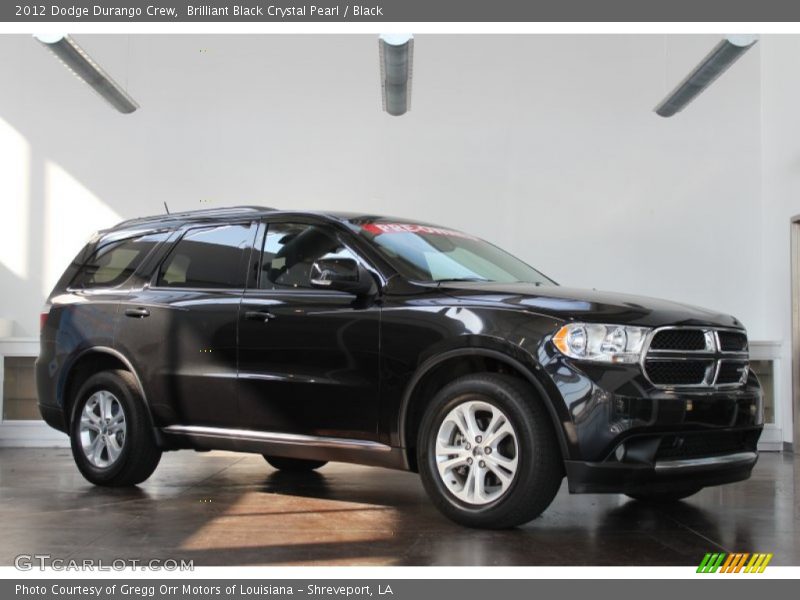 Brilliant Black Crystal Pearl / Black 2012 Dodge Durango Crew