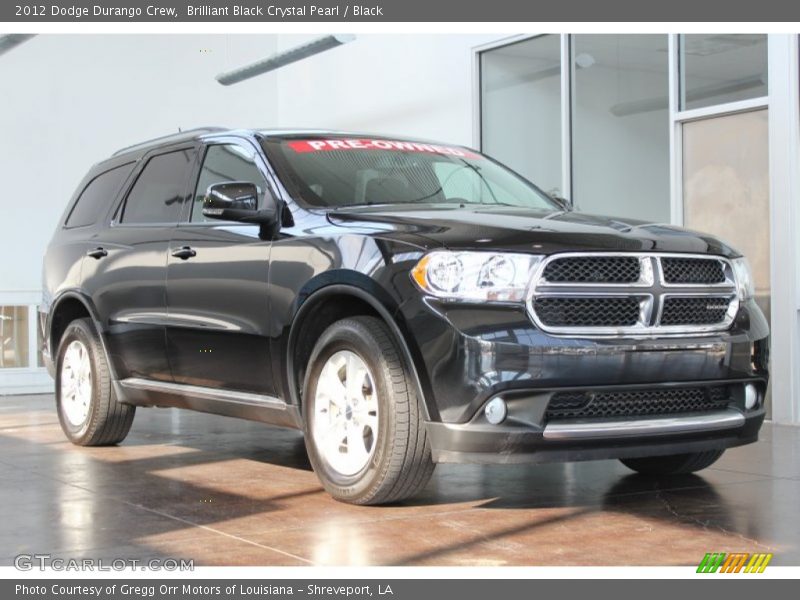 Brilliant Black Crystal Pearl / Black 2012 Dodge Durango Crew