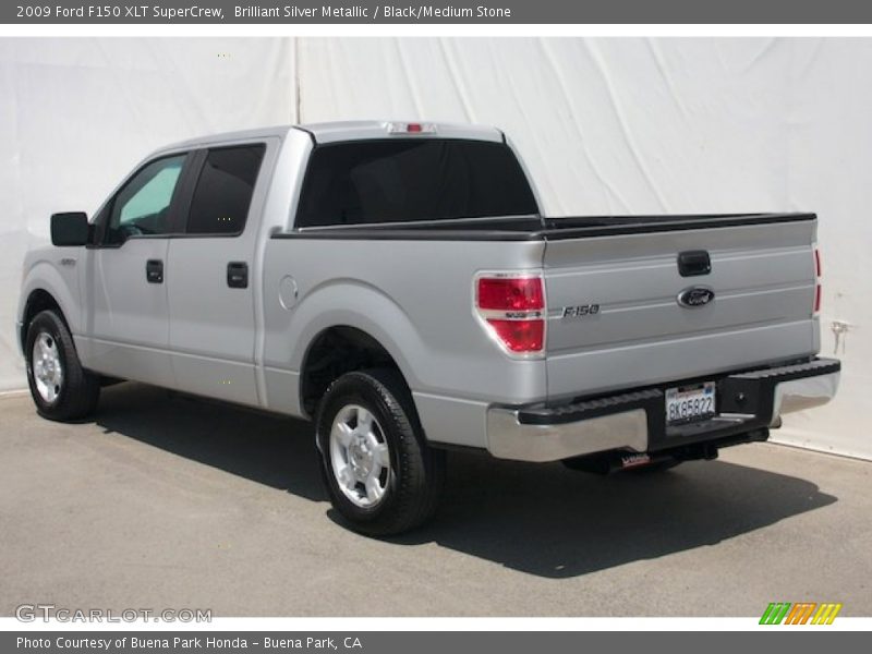 Brilliant Silver Metallic / Black/Medium Stone 2009 Ford F150 XLT SuperCrew
