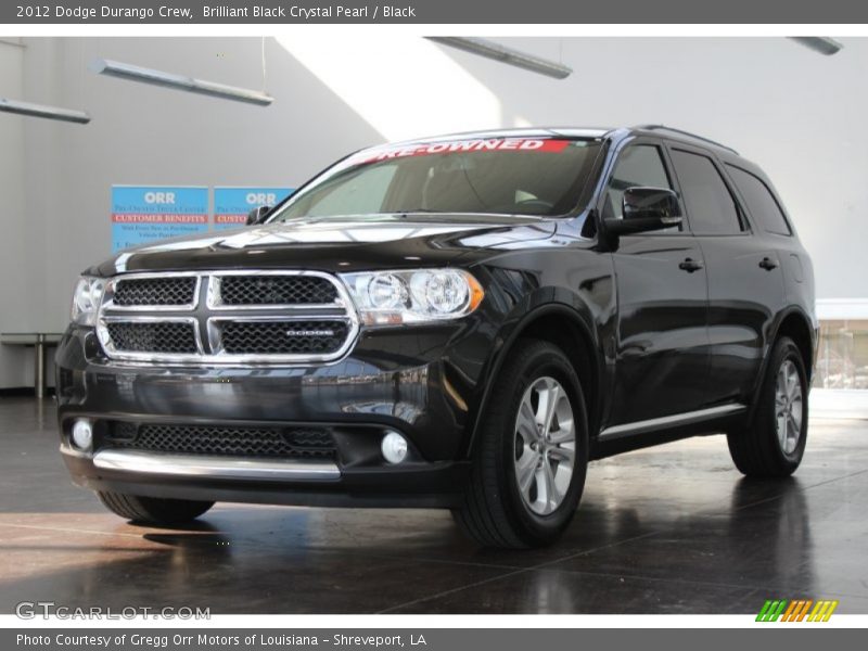 Brilliant Black Crystal Pearl / Black 2012 Dodge Durango Crew