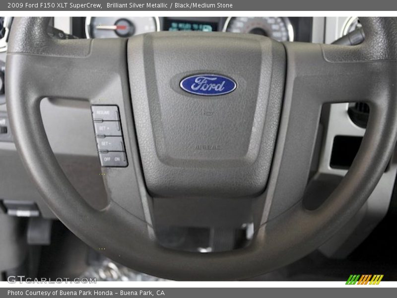 Brilliant Silver Metallic / Black/Medium Stone 2009 Ford F150 XLT SuperCrew