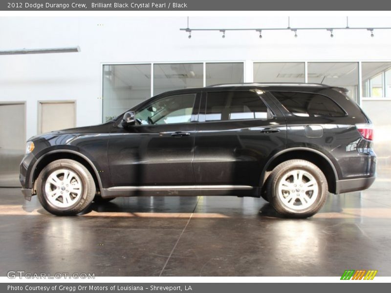 Brilliant Black Crystal Pearl / Black 2012 Dodge Durango Crew
