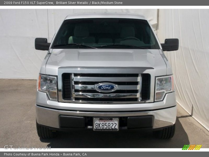 Brilliant Silver Metallic / Black/Medium Stone 2009 Ford F150 XLT SuperCrew
