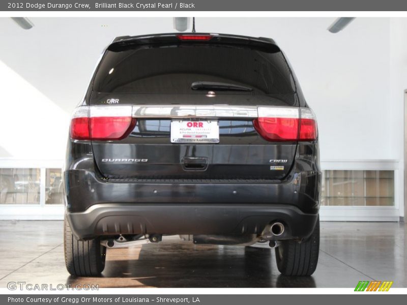 Brilliant Black Crystal Pearl / Black 2012 Dodge Durango Crew