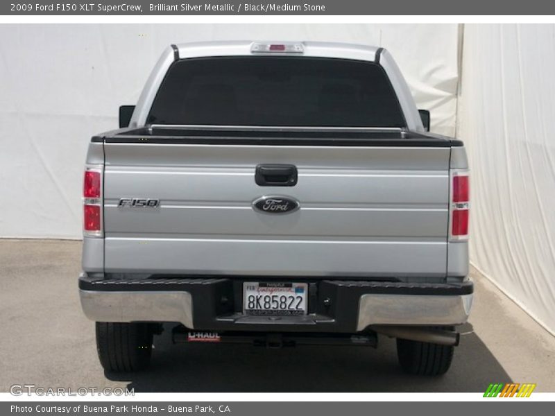 Brilliant Silver Metallic / Black/Medium Stone 2009 Ford F150 XLT SuperCrew