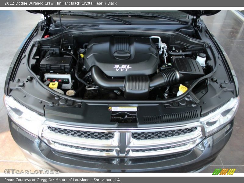 Brilliant Black Crystal Pearl / Black 2012 Dodge Durango Crew