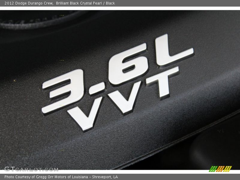 Brilliant Black Crystal Pearl / Black 2012 Dodge Durango Crew