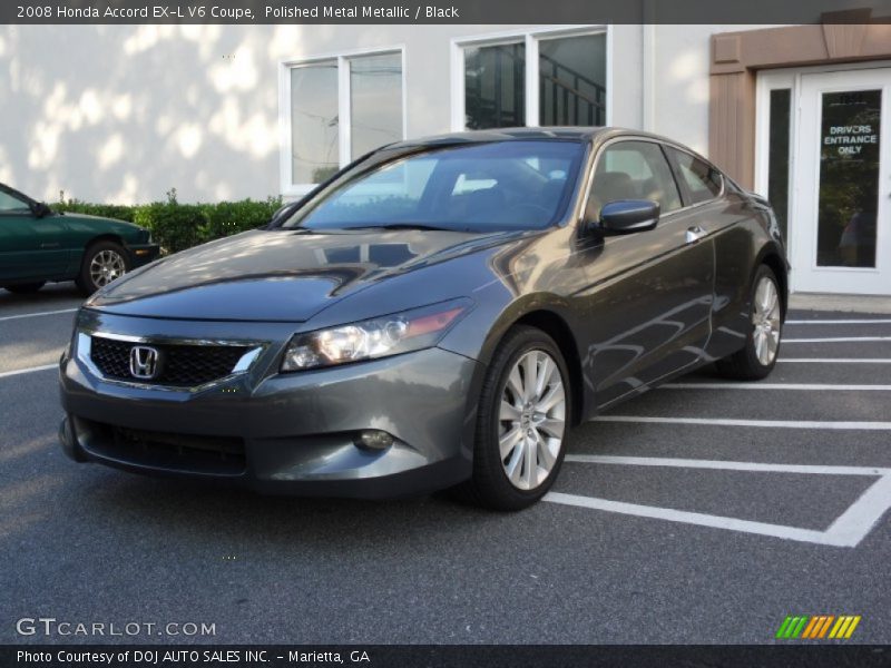 Polished Metal Metallic / Black 2008 Honda Accord EX-L V6 Coupe